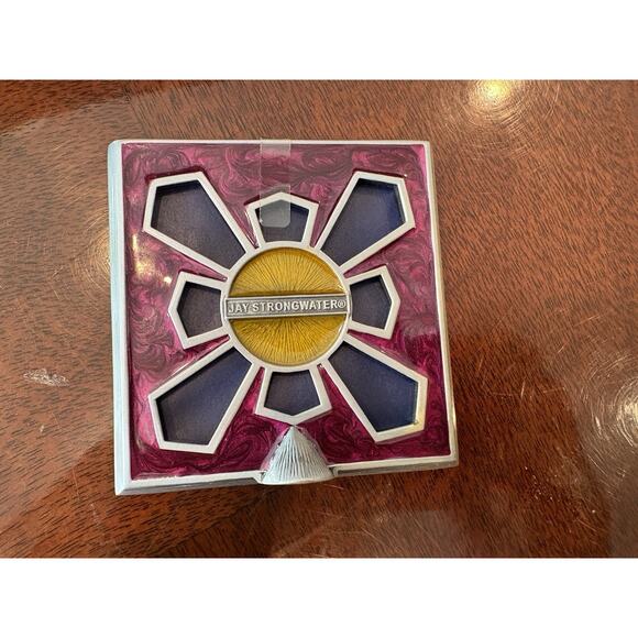 Jay Strongwater Leland Swarovski & Enameled Picture Frame 3”x3” Early Piece - Picture 8 of 10